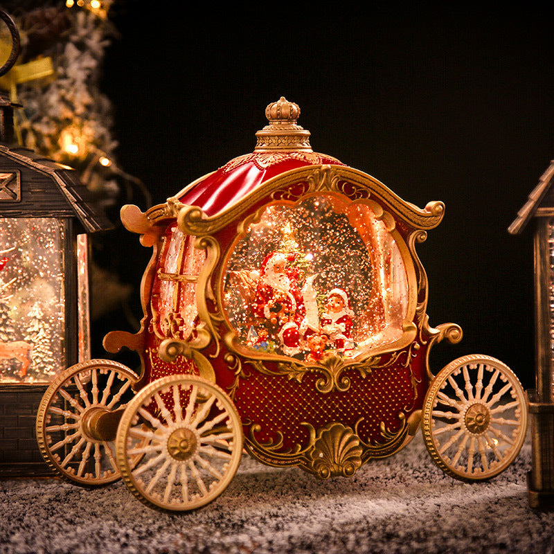 Royal Christmas Carriage Snow Globe with Lights & Music Berriscent