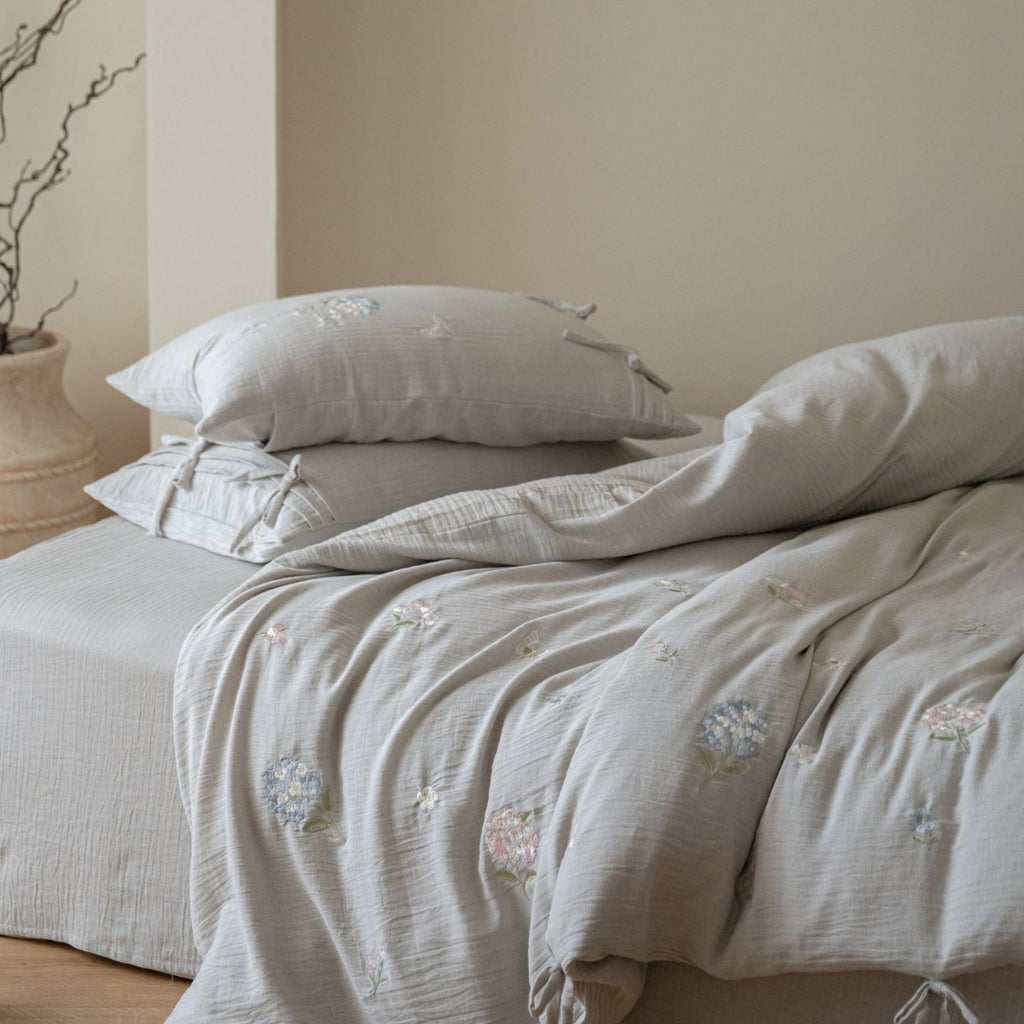The Garden Room | Cotton–Hemp Embroidered Bed Linen