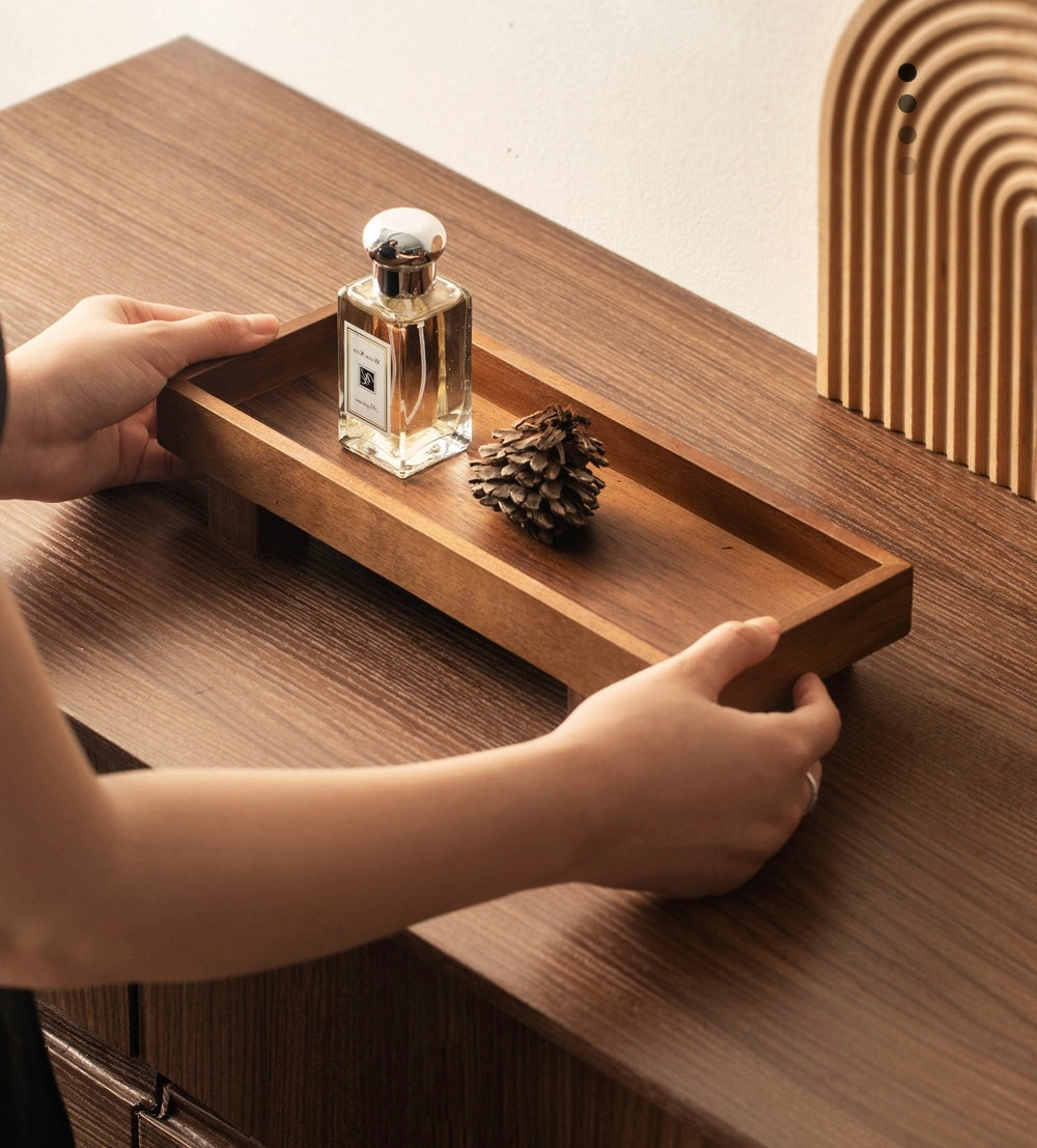 Solid Walnut Elevated Display Tray Berriscent 