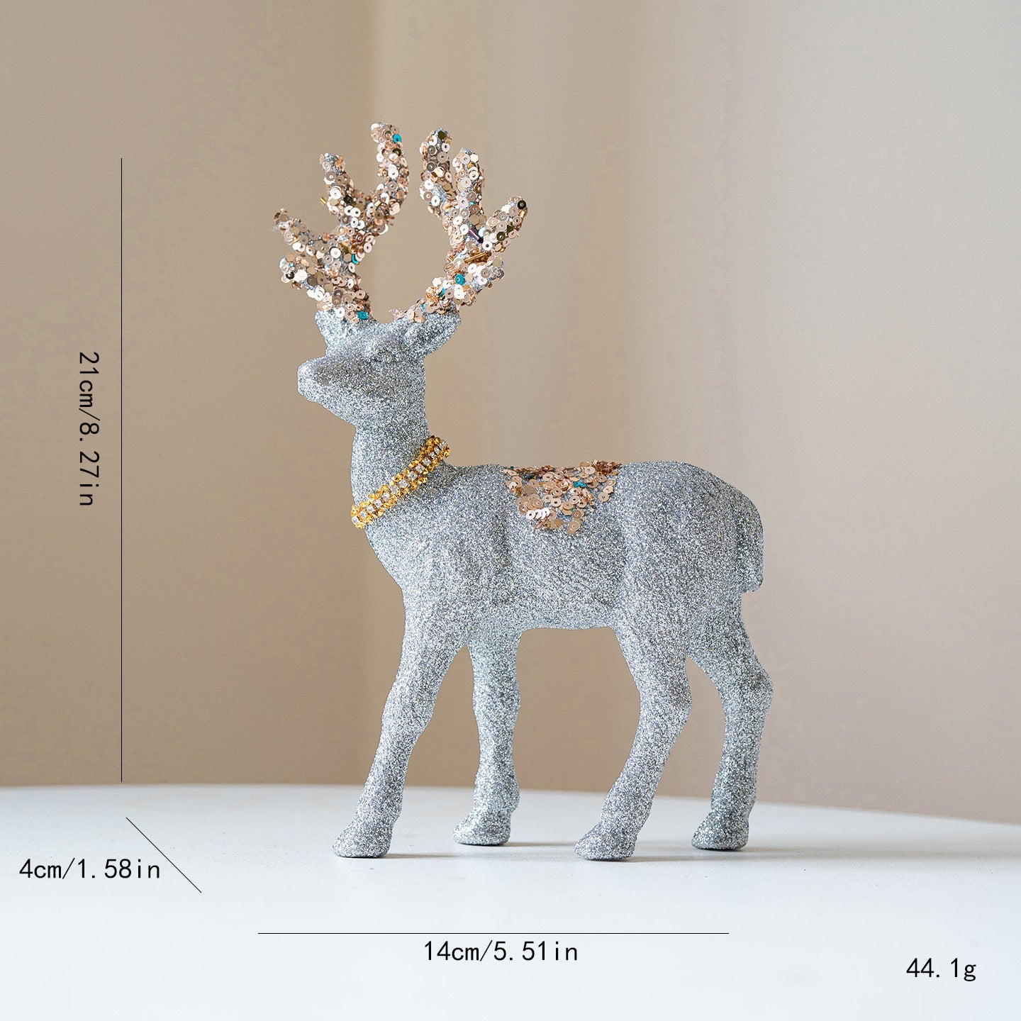 Luxury Christmas Deer Figurine Collection – Velvet & Glitter Pairs