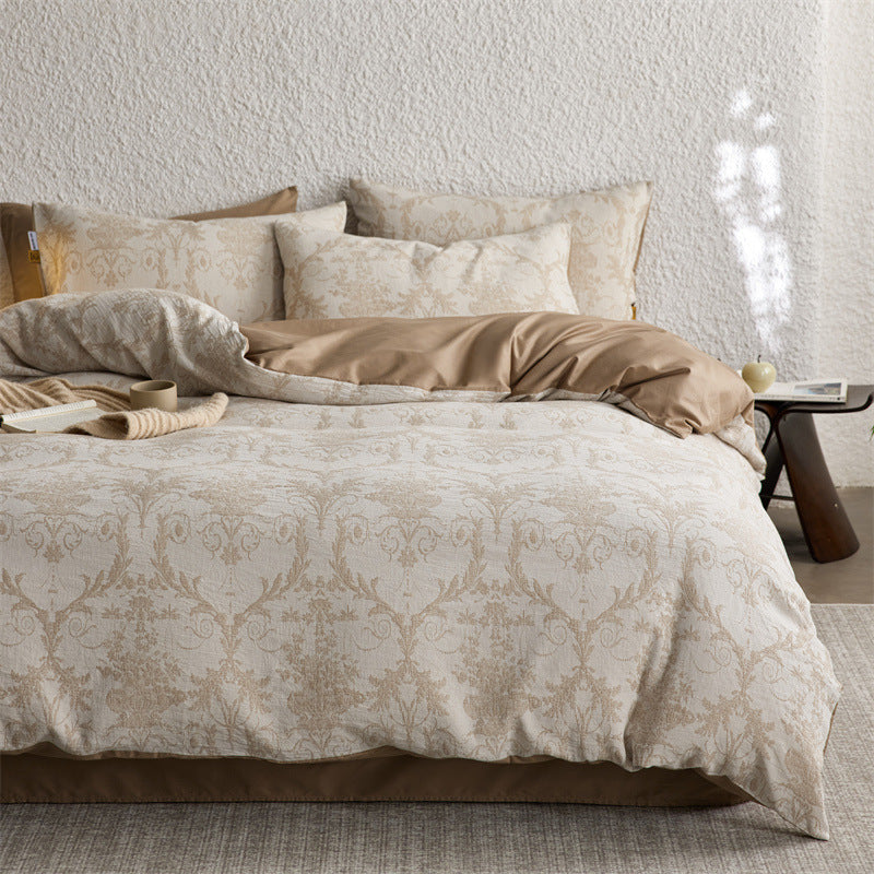 The Vellum Scroll | Sculpted Triple-Weave Bed Linen