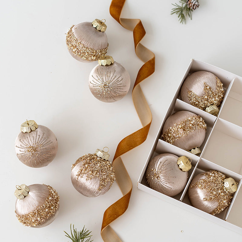 Lustrous Elegant Christmas Tree Ornaments Set – 9 pcs