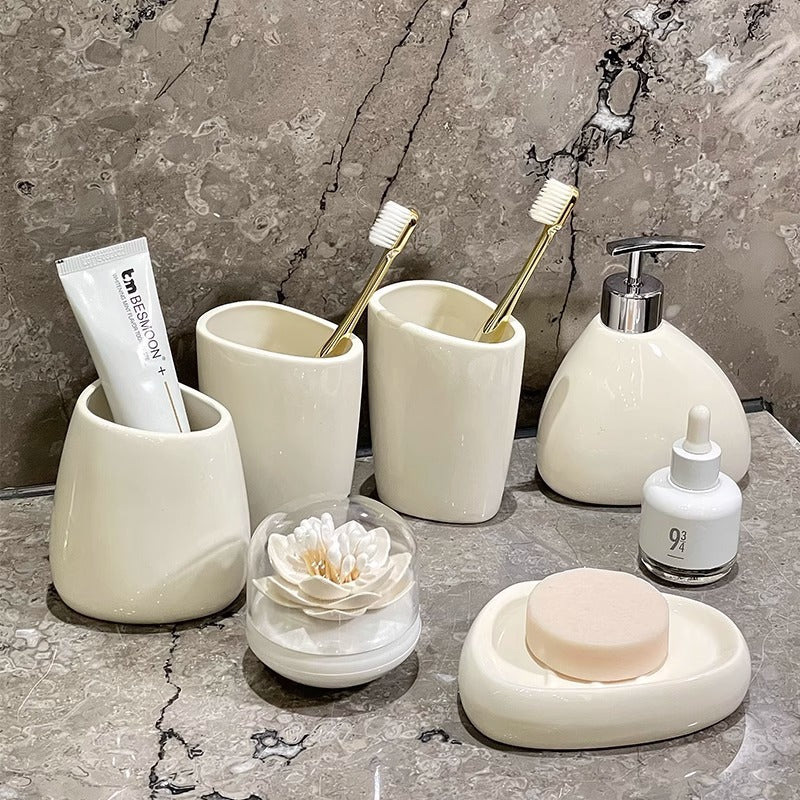 Pure Arc Deluxe Ceramic Bathroom Set
