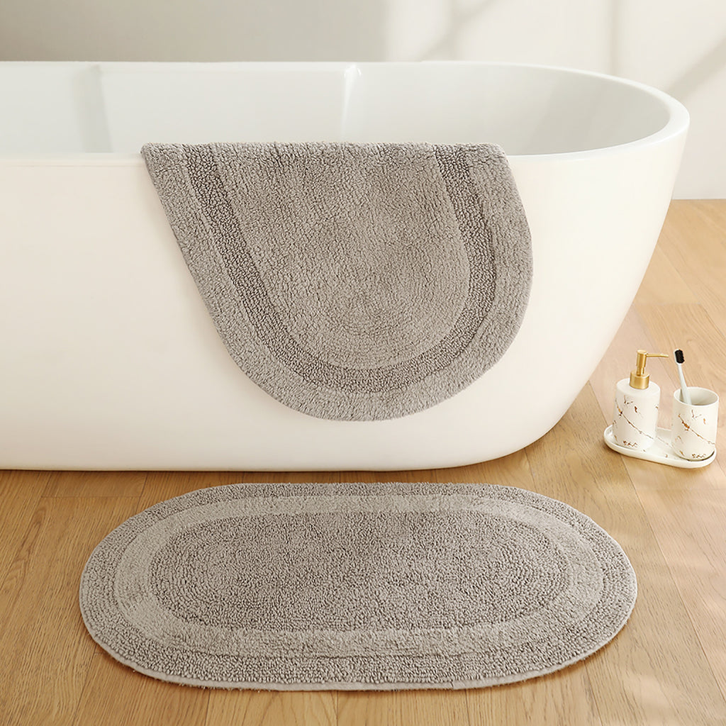 The Cosy Oval Cotton Bath Mat Berriscent
