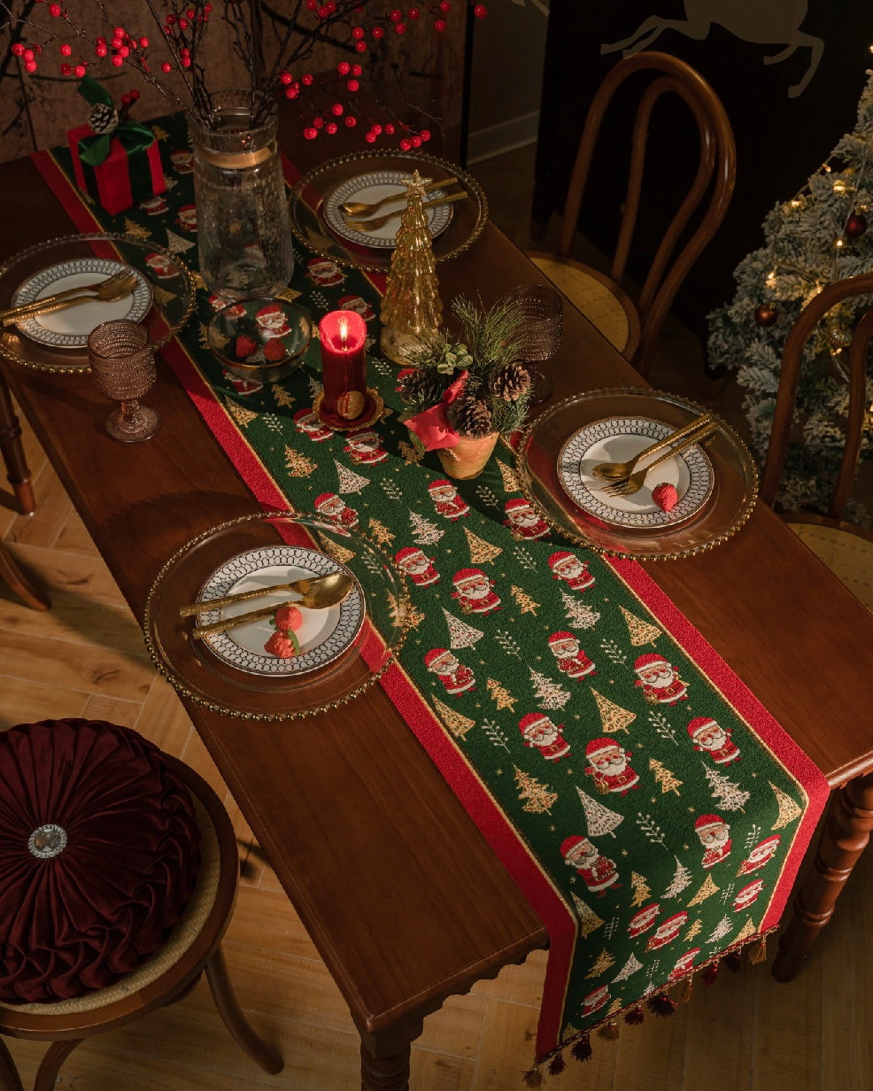 Nordic Noel Embroidered Christmas Table Runner Berriscent