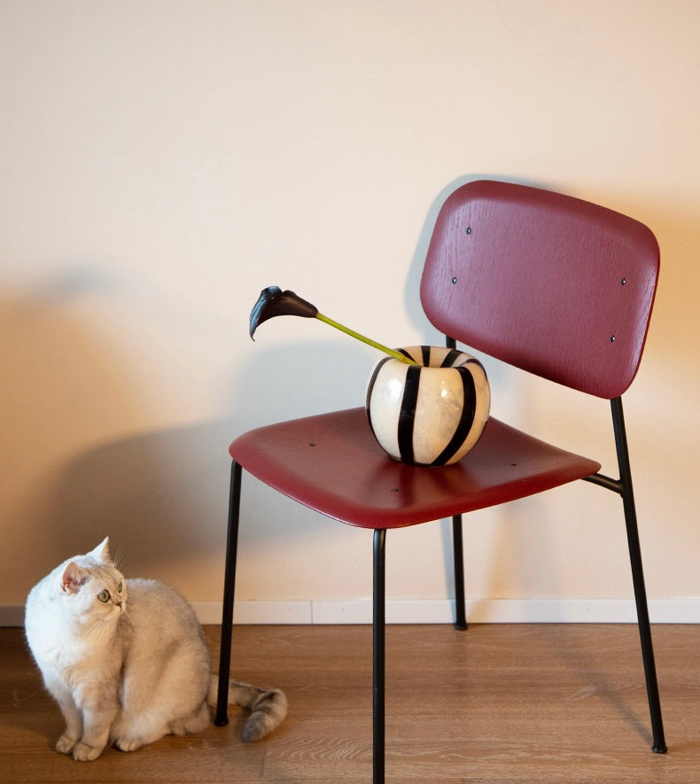 Marbled Stripe Sphere Vase – Artistic Glass Centerpiece Berriscent