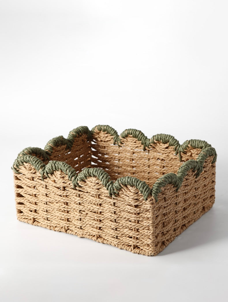 Handwoven Natural Rope Storage Basket Berriscent