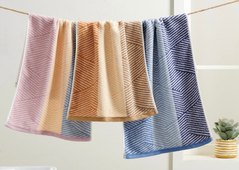Geometric Weave Pure Cotton Hand Towel – Modern Texture, Everyday Luxury Berriscent