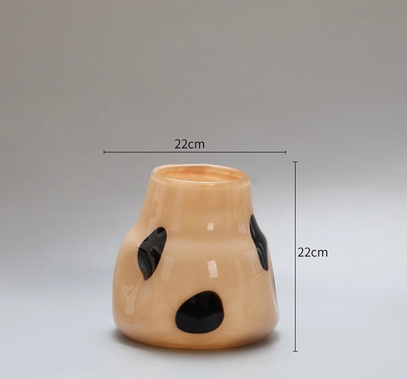 Dune Pebble Art Vase – Spotted Glass Sculpture Berriscent