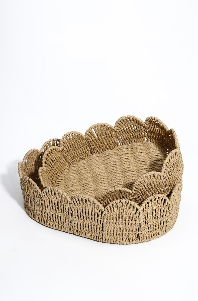 Handwoven Round Rope Storage Basket Berriscent