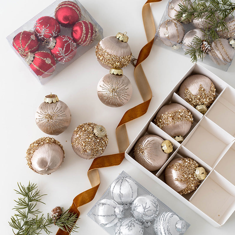 Lustrous Elegant Christmas Tree Ornaments Set – 9 pcs