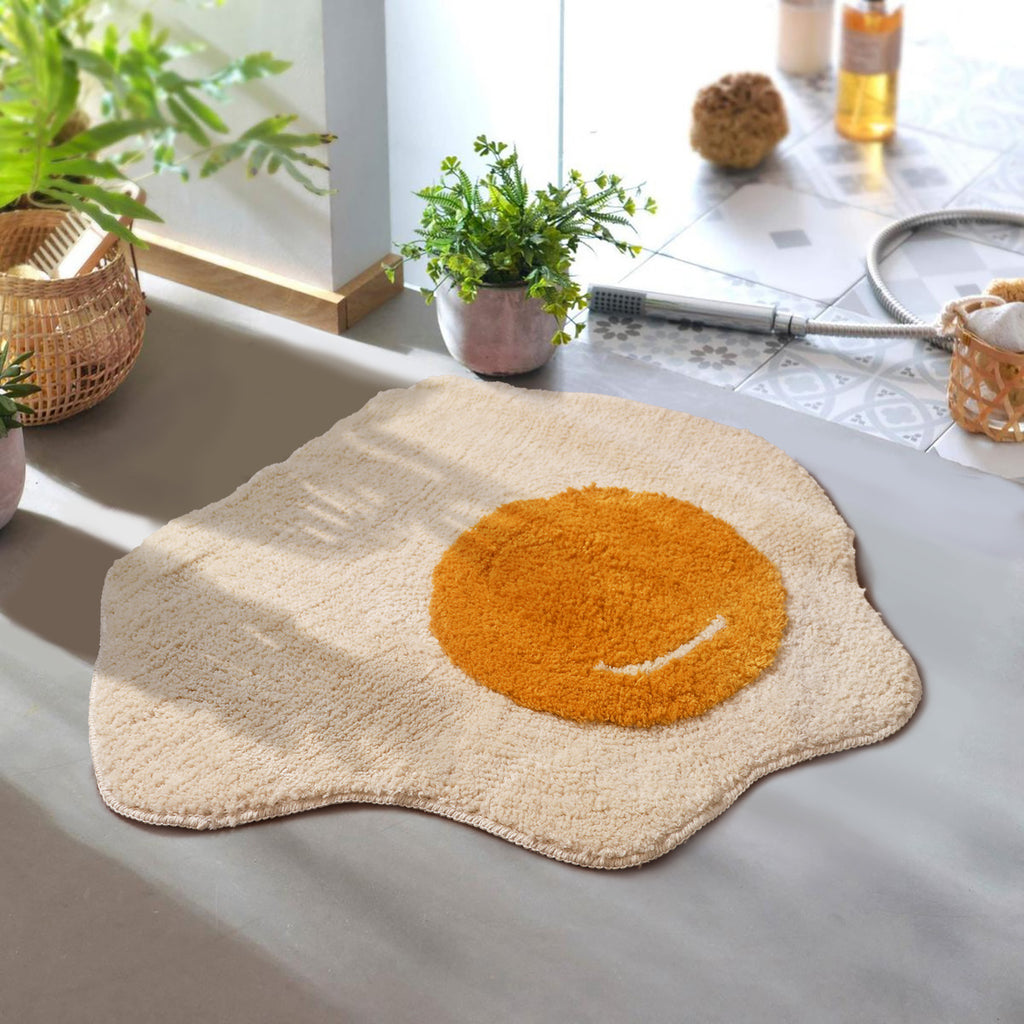 Fried Egg Shape Anti-Slip Rug Berriscent
