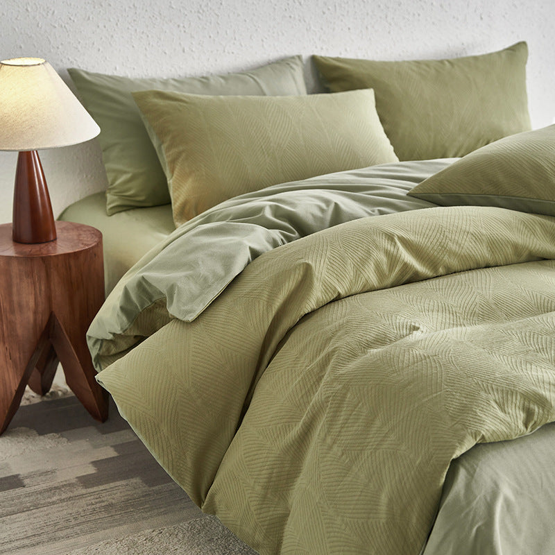 Serene Loom Long-Staple Cotton Brushed Bedding Set Berriscent