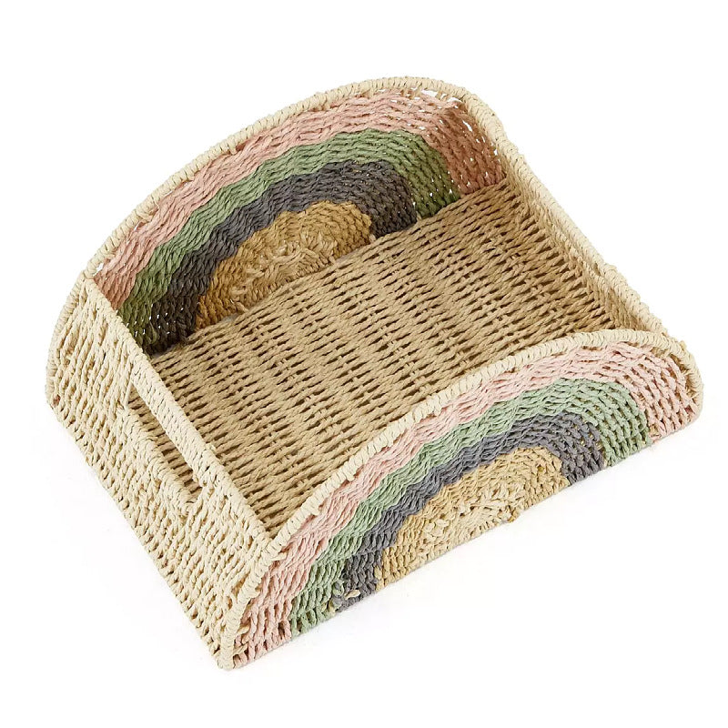 Handwoven Rainbow Storage Basket Berriscent