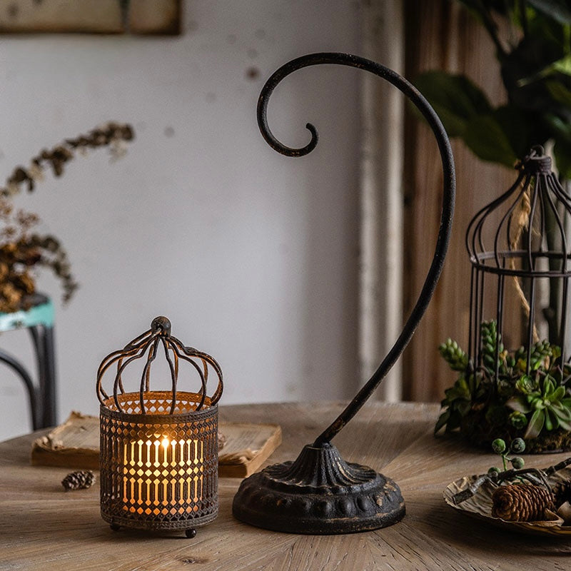 Vintage Scroll Lantern Stand Berriscent