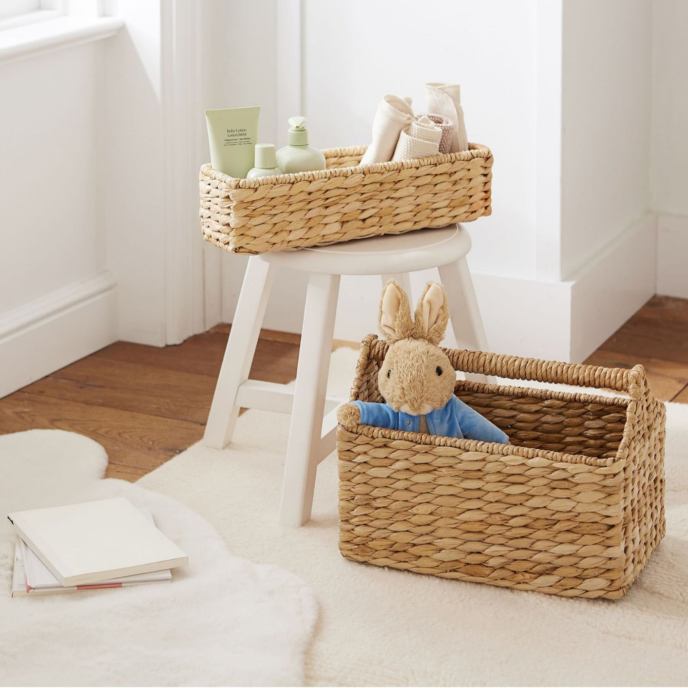 Handwoven Water Hyacinth Storage Basket Berriscent