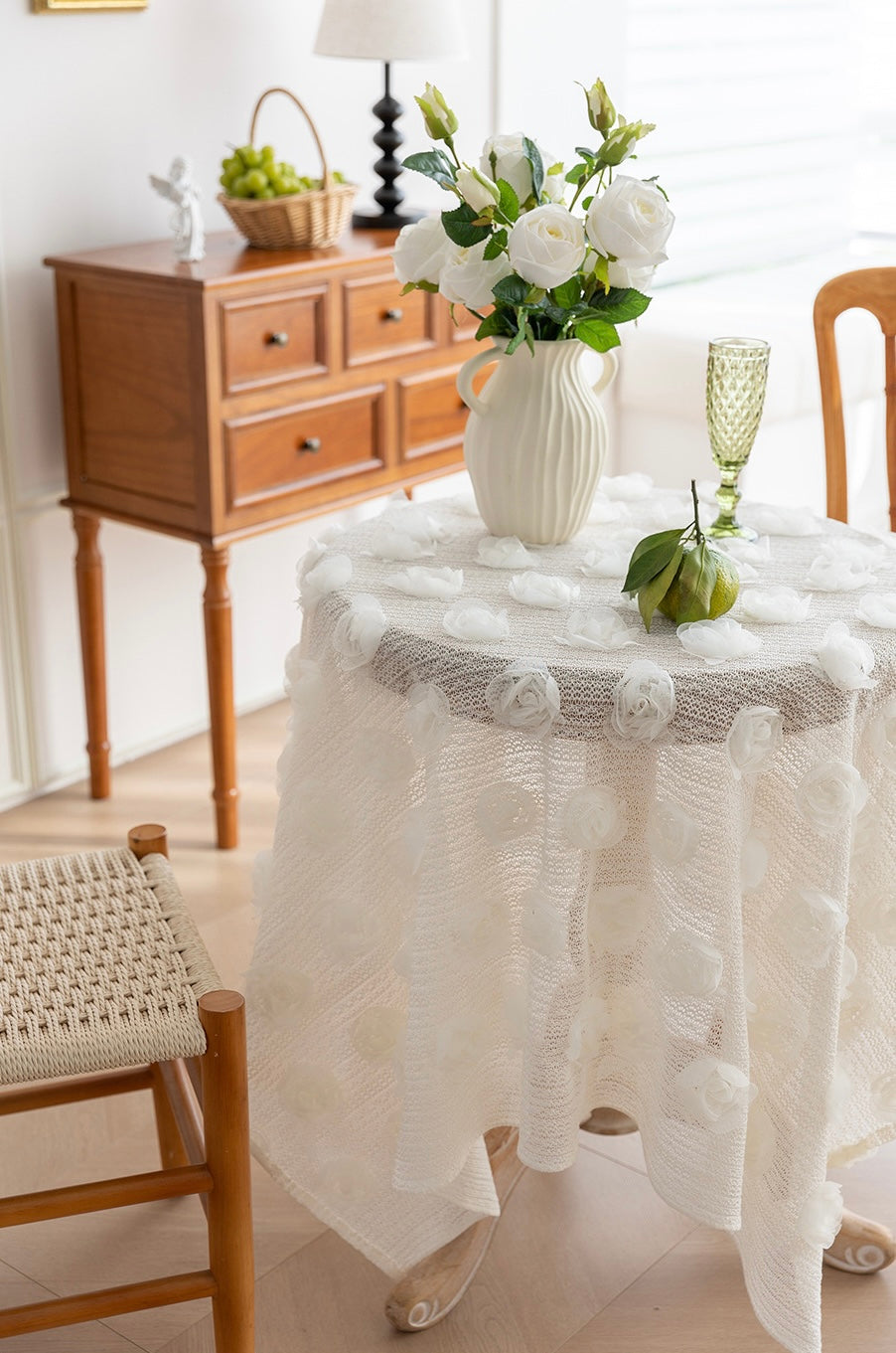The Orchard Lace | Textured Floral Tablecloth