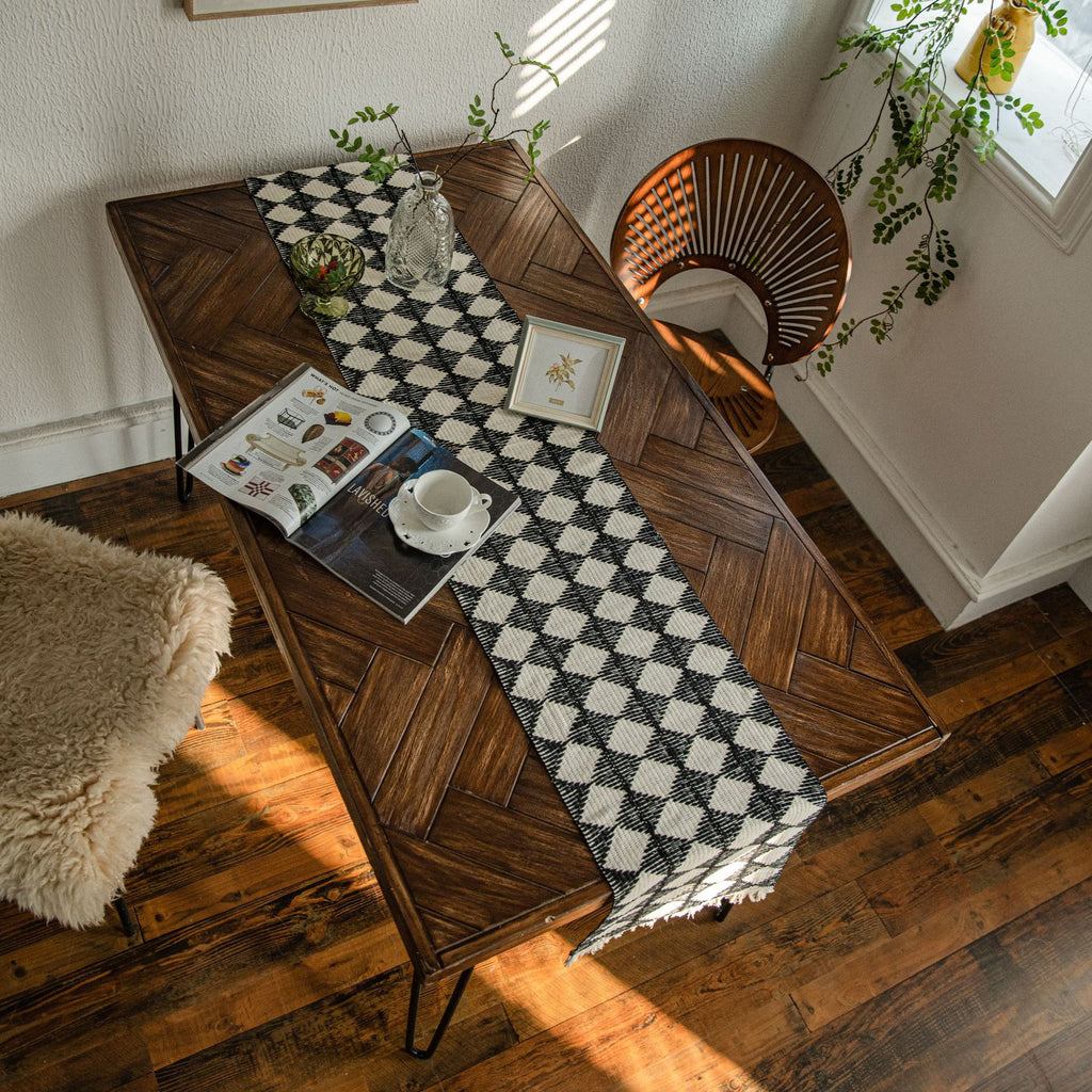 The Harlequin Path | Cotton Linen Blend Table Runner