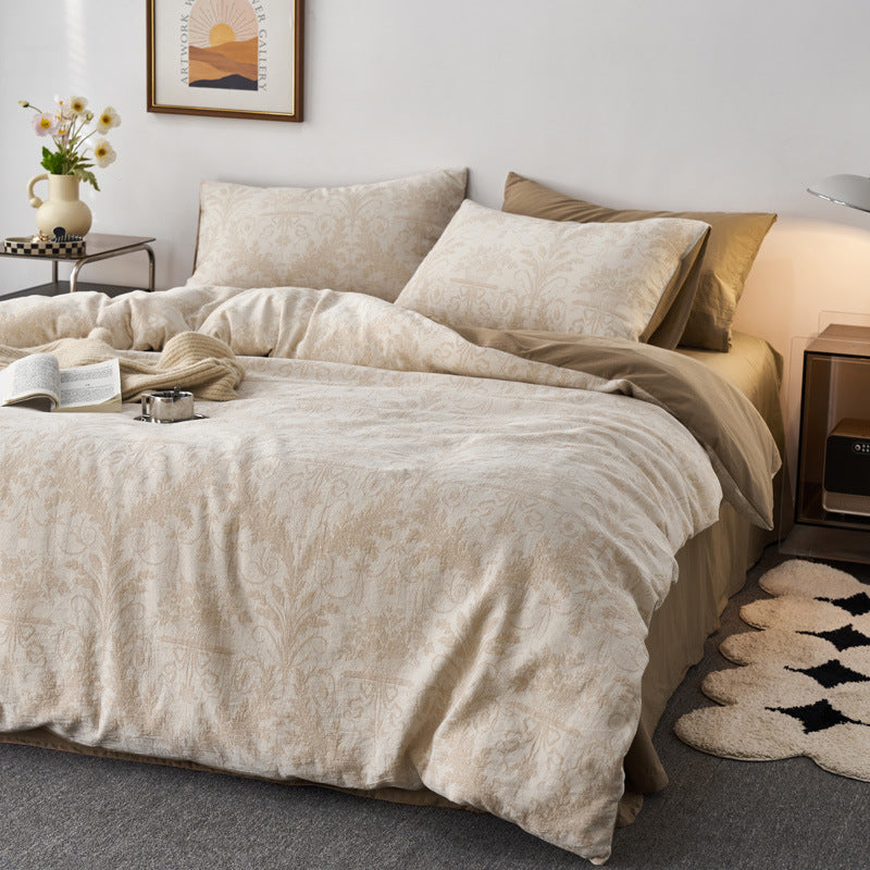 The Vellum Scroll | Sculpted Triple-Weave Bed Linen