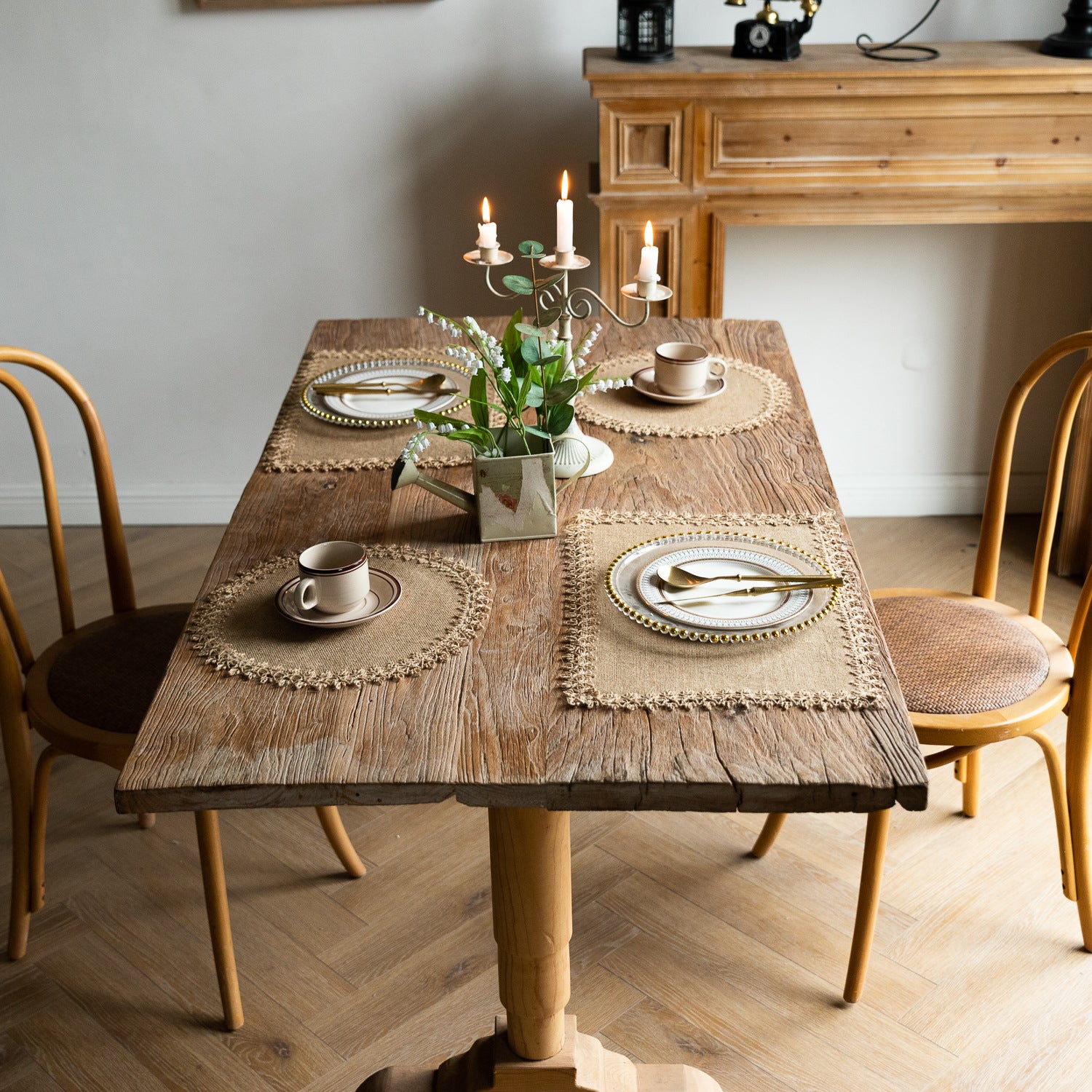 Rustic Bloom Round Placemat – 38 cm Berriscent