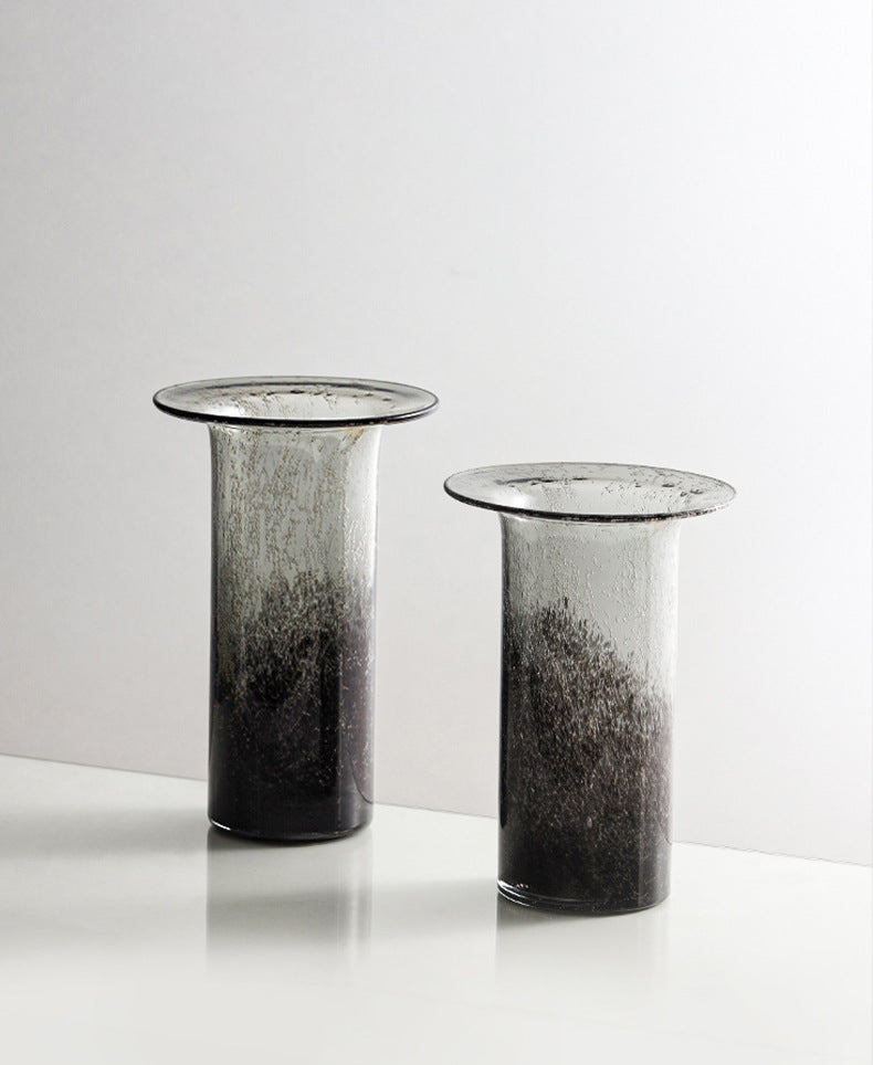 Smoky Gradient Art Glass Vase Berriscent
