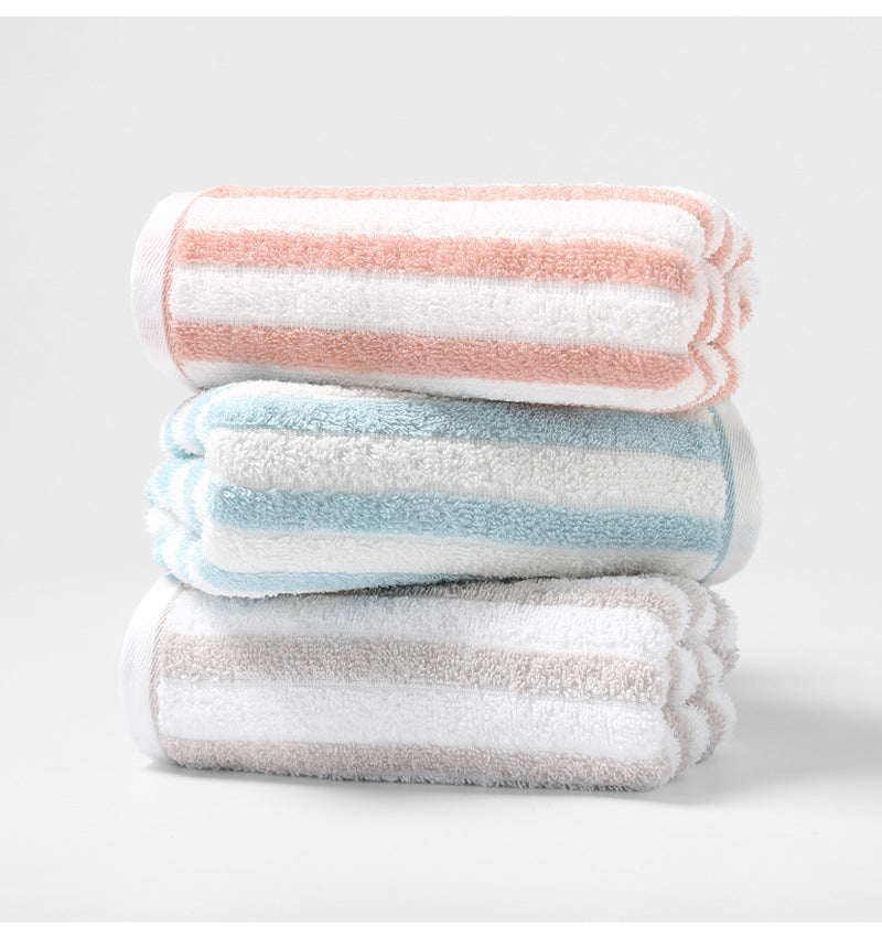 Pastel Stripe Cotton Towel – Softness Meets Everyday Elegance Berriscent