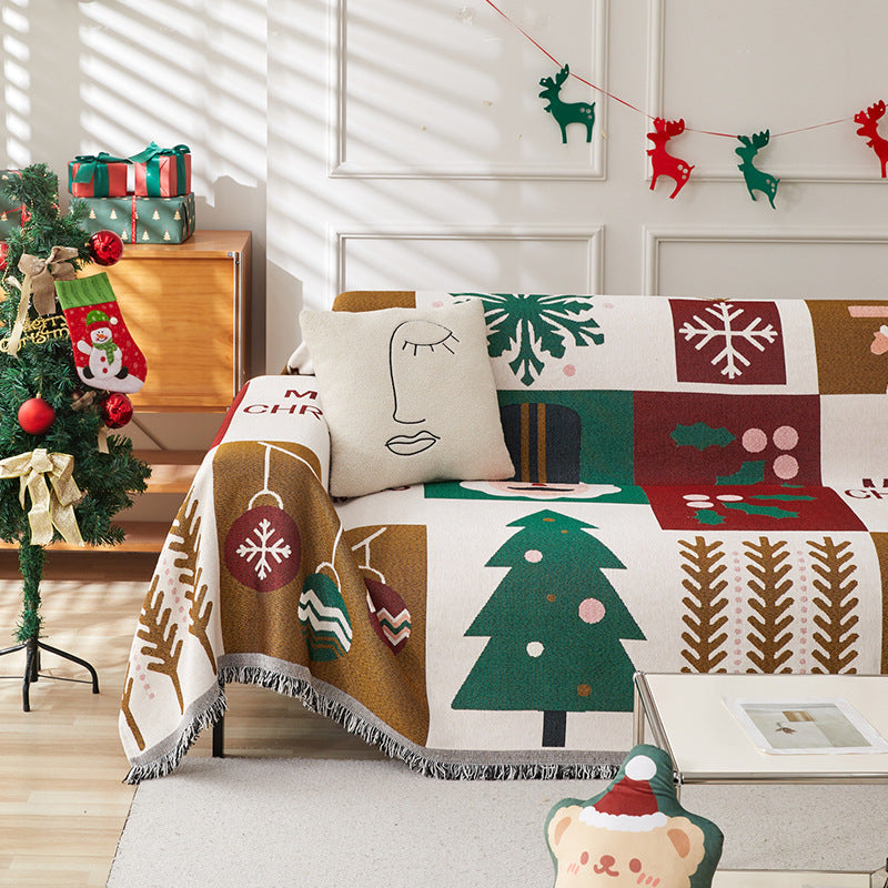 Christmas Patchwork Throw Blanket Berriscent