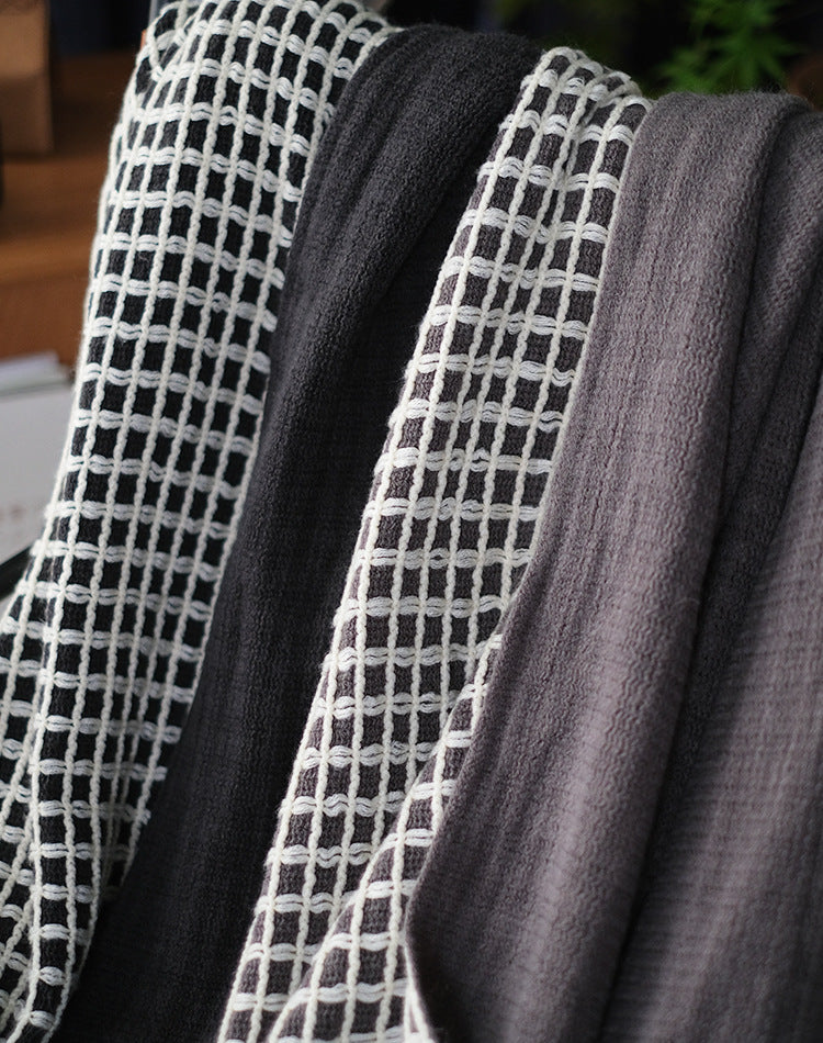 Axis Waffle Knit Throw Blanket Berriscent