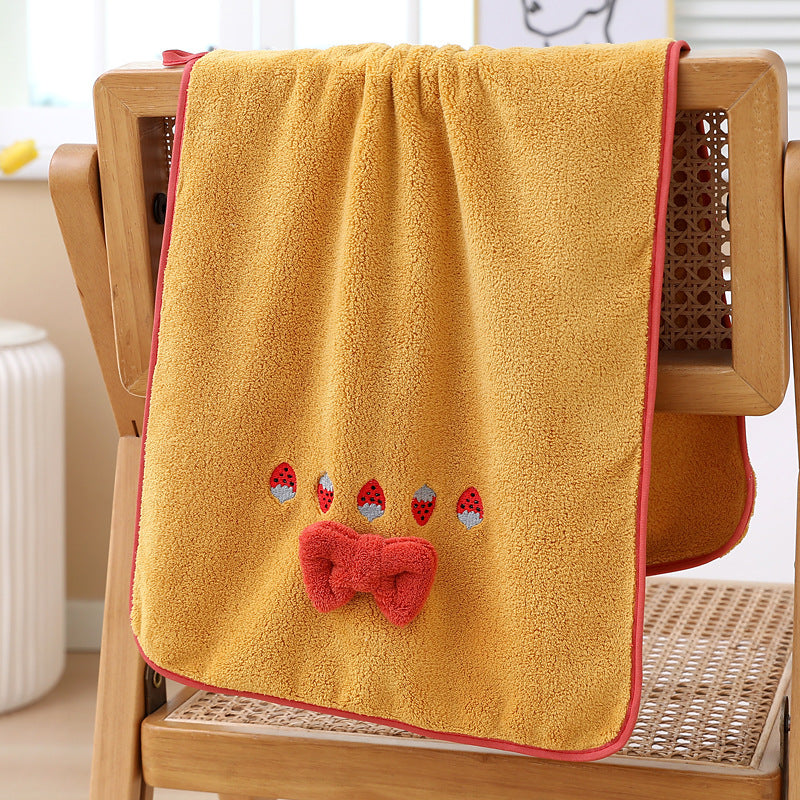 Strawberry Bow Comfort Towel Berriscent