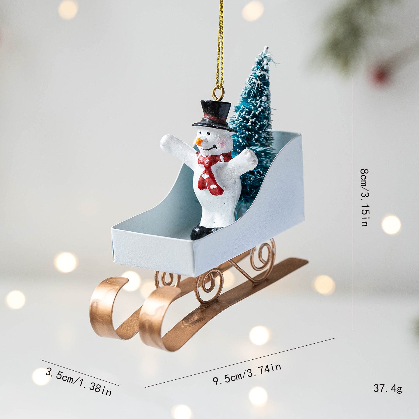 Flying Christmas Legends – Santa, Snowman & Reindeer Sleigh Ornaments Collection Berriscent