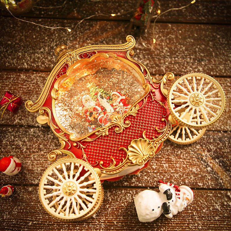 Royal Christmas Carriage Snow Globe with Lights & Music Berriscent