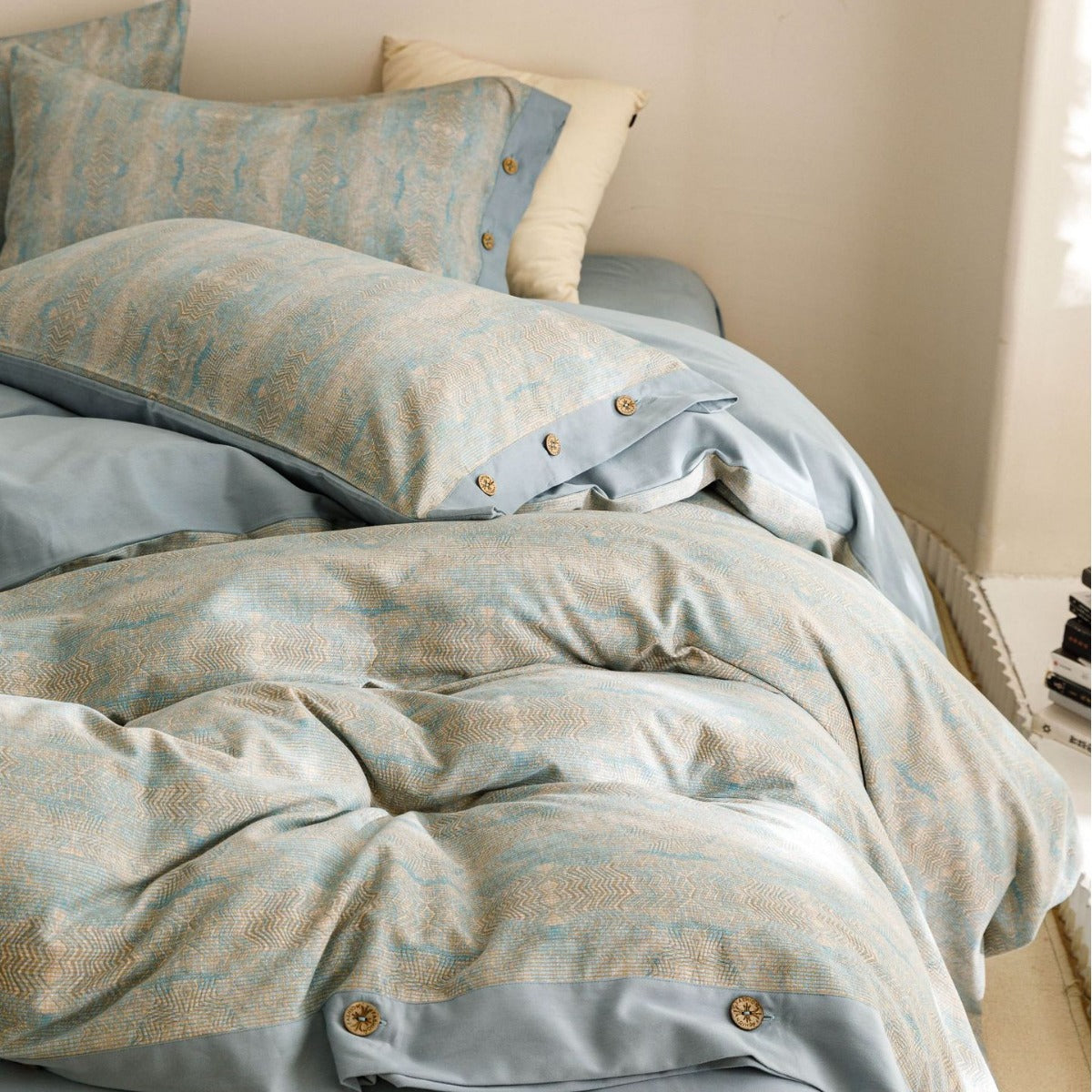 Celestial Weave Brushed Cotton Bedding Set Berriscent