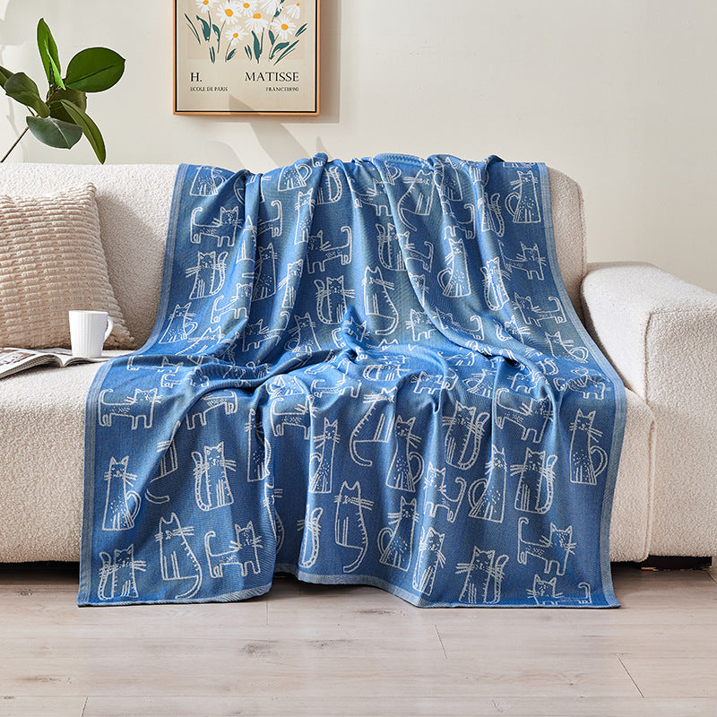 Miaou Comfort Throw – Playful Charm in Soft Jacquard Berriscent