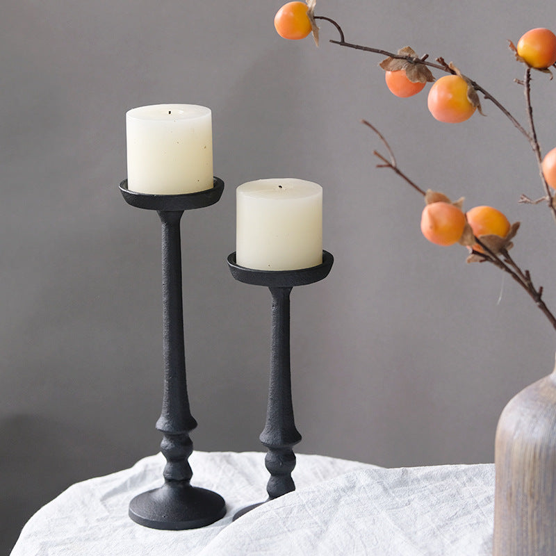 Minimalist Wrought Iron Candle Holder Set (2 pcs) Berriscent