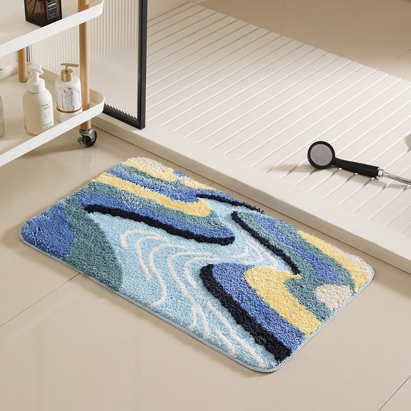 Abstract Tufted Bath Mat Berriscent