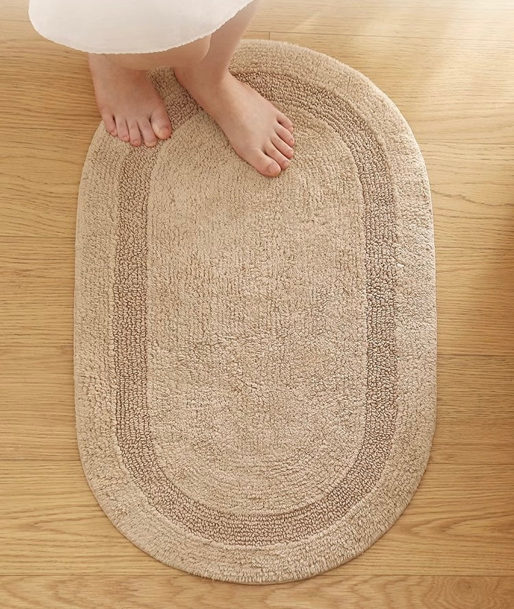 The Cosy Oval Cotton Bath Mat Berriscent