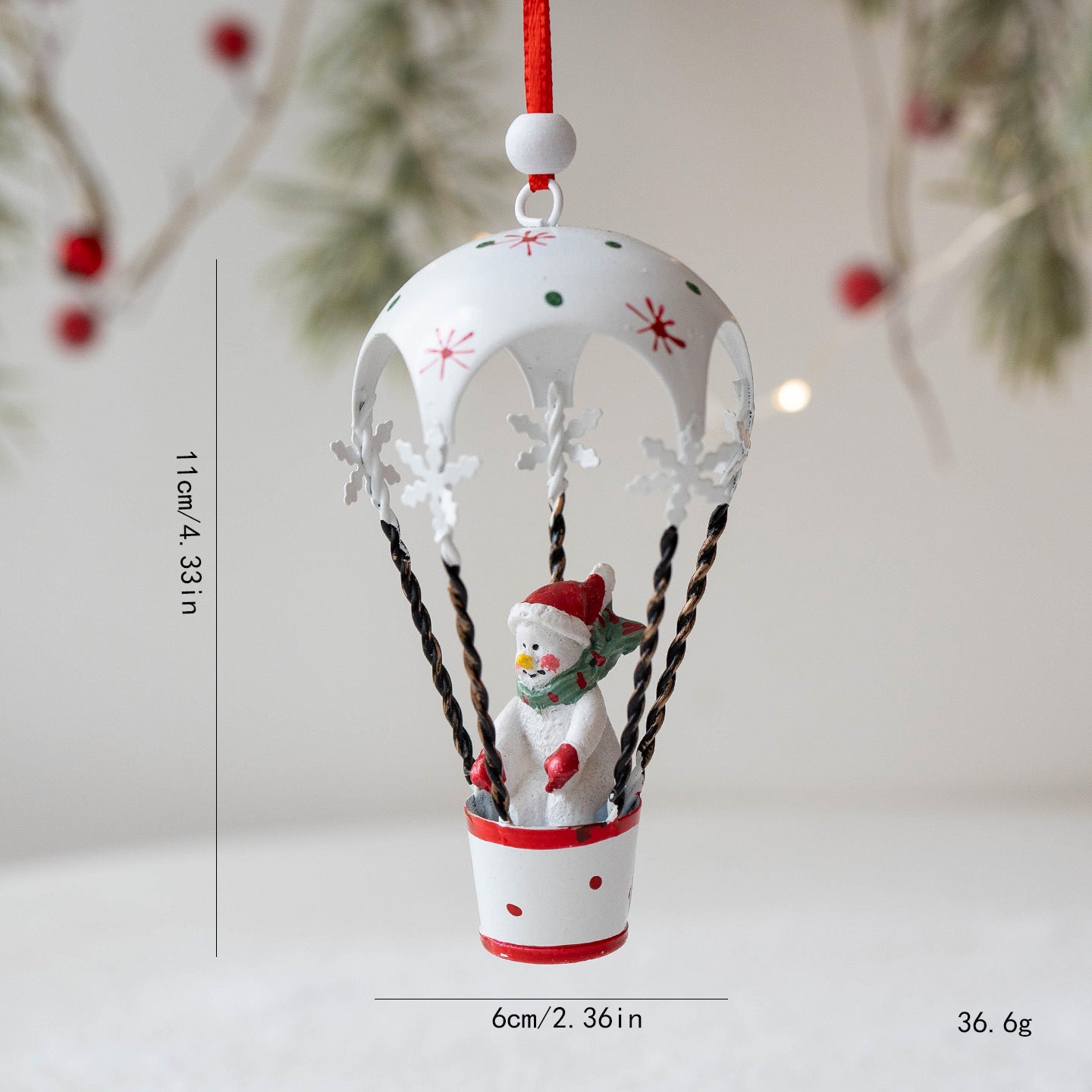 Skybound Christmas Legends – Santa, Snowman & Reindeer Hot Air Balloon Ornaments Collection Berriscent