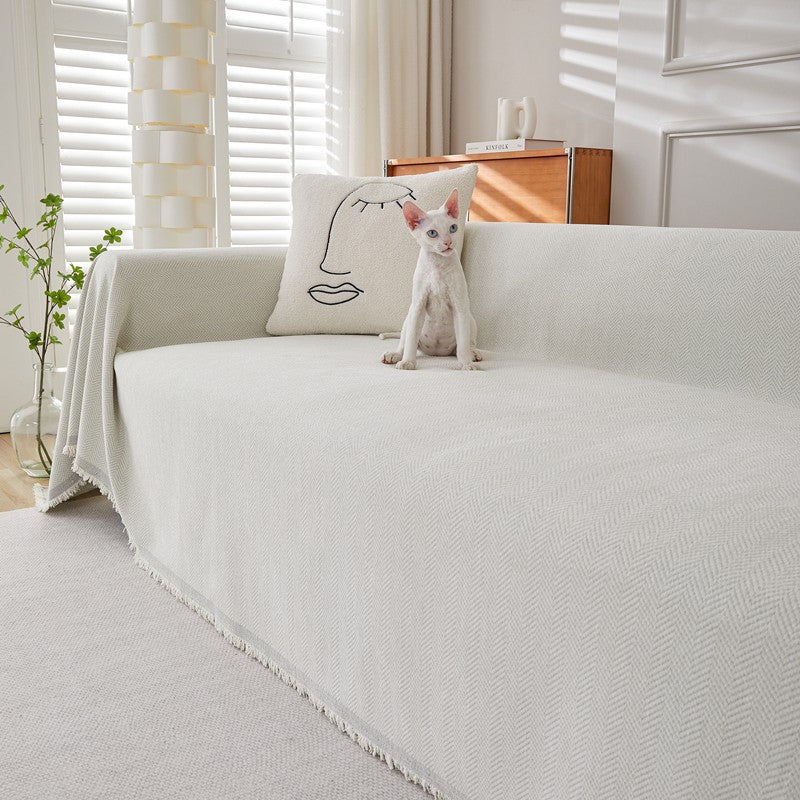 Serene Weave Chenille Sofa Cover Berriscent