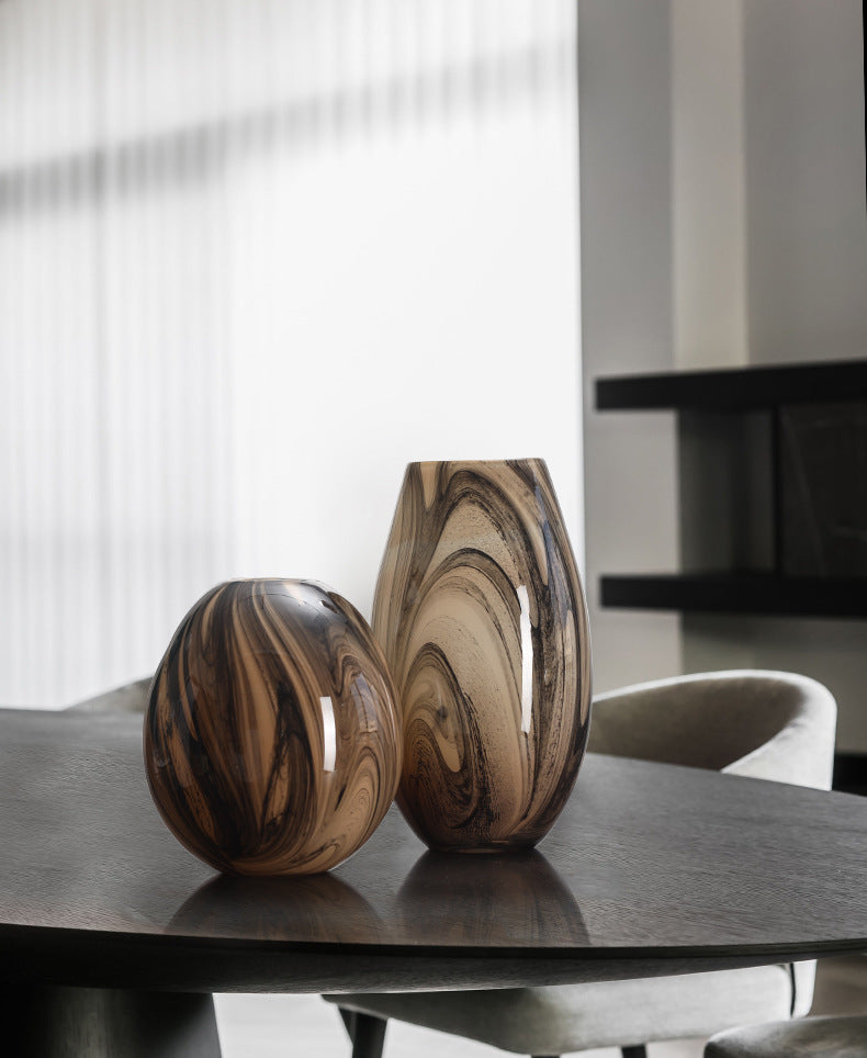 Marbled Glass Art Vase Collection Berriscent