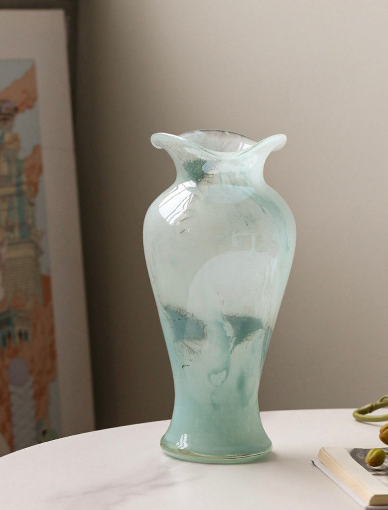 Aqua Veil Handcrafted Glass Vase Berriscent 