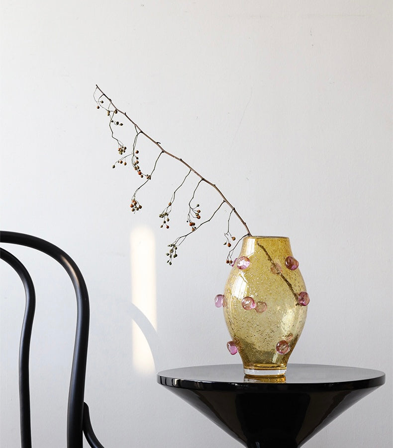 Artisanal Bubble-Glass Vase Collection Berriscent