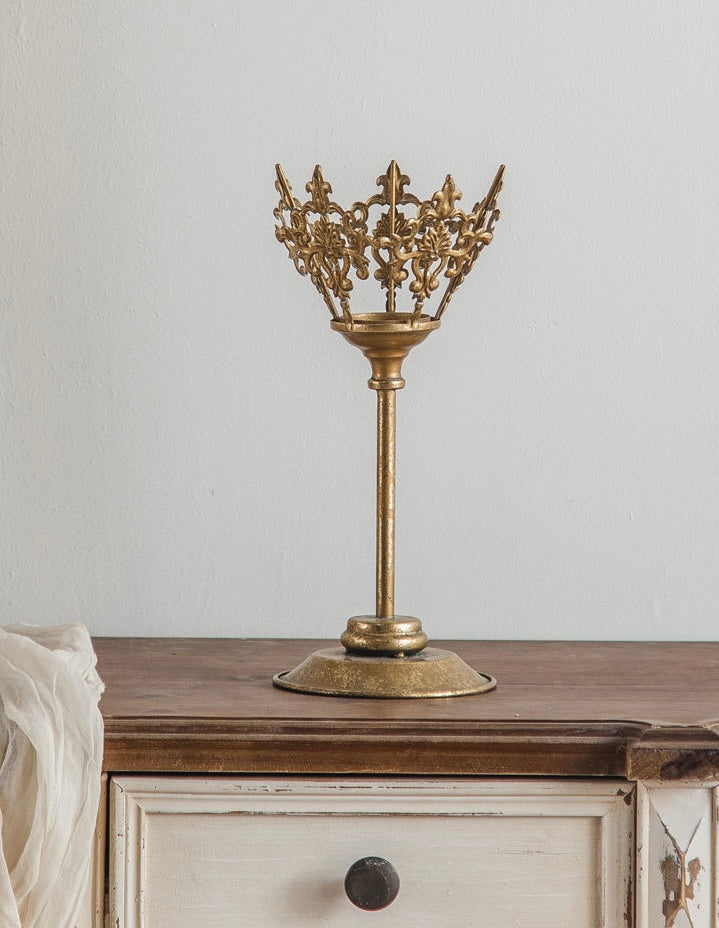 Baroque Gold Candle Holder Set – 3 Pieces Berriscent