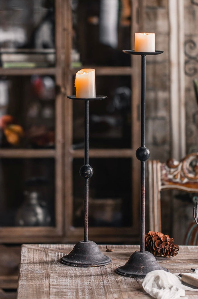 Antique Iron Candle Holder Berriscent