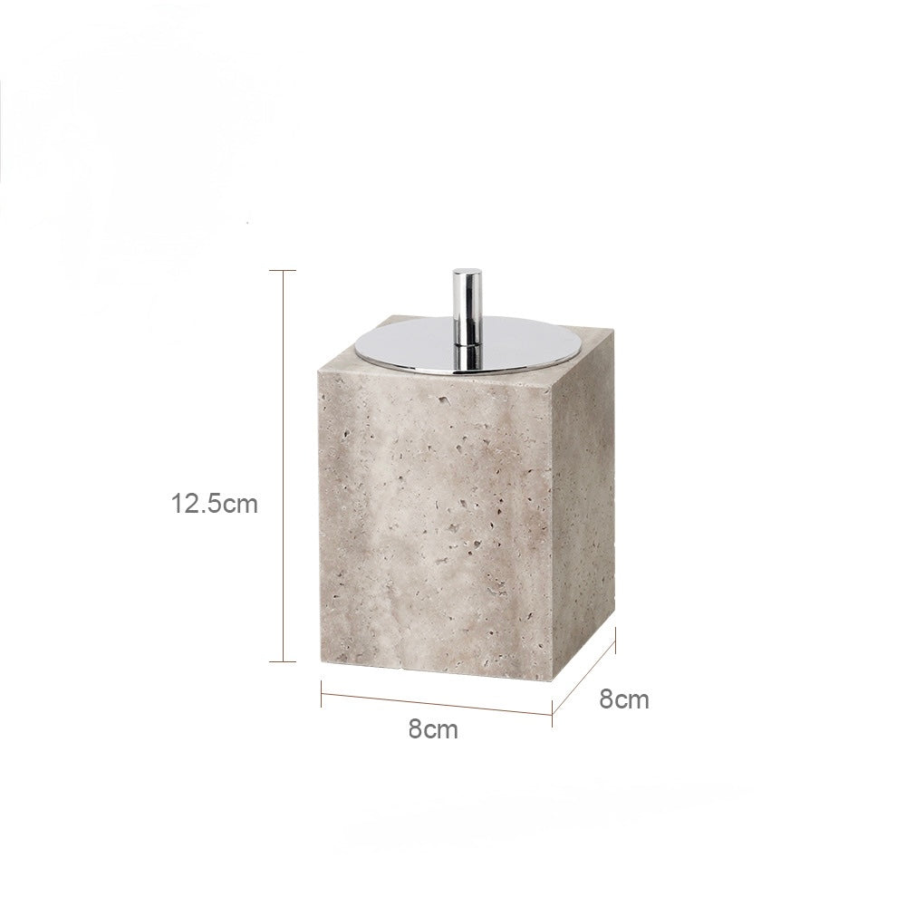 Silver Cavestone Bathroom Deluxe Set Berriscent