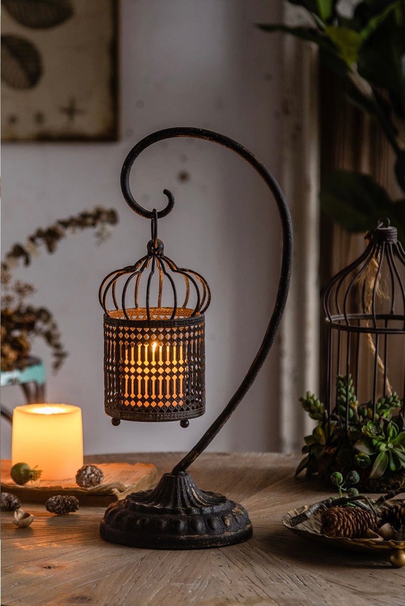 Vintage Scroll Lantern Stand Berriscent