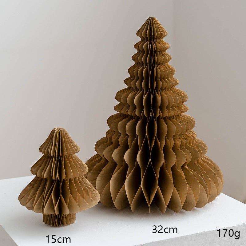 Elegant Foldable Paper Christmas Trees – 3D Holiday Decoration Set