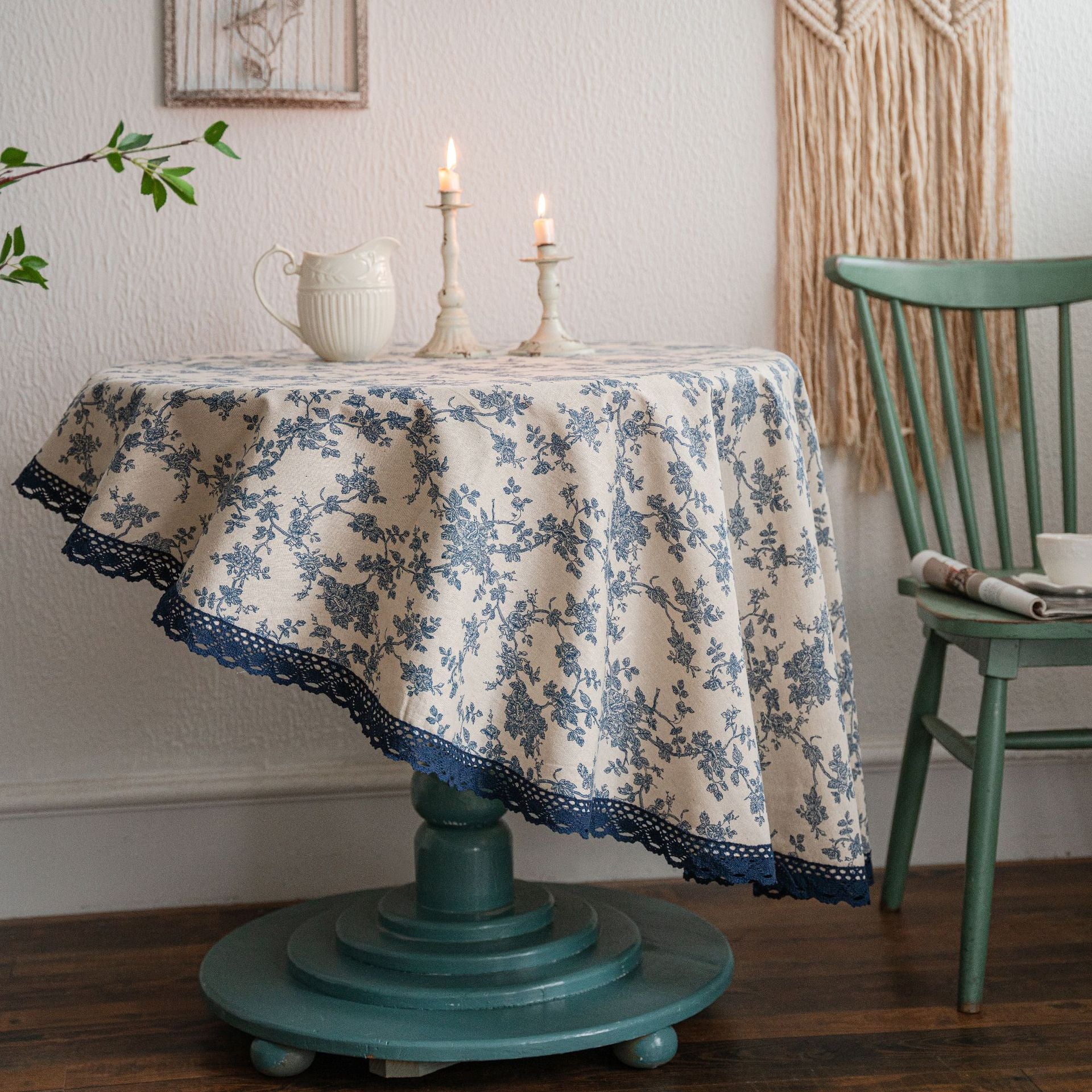 The Delft Garden | Lace-Edged Tablecloth