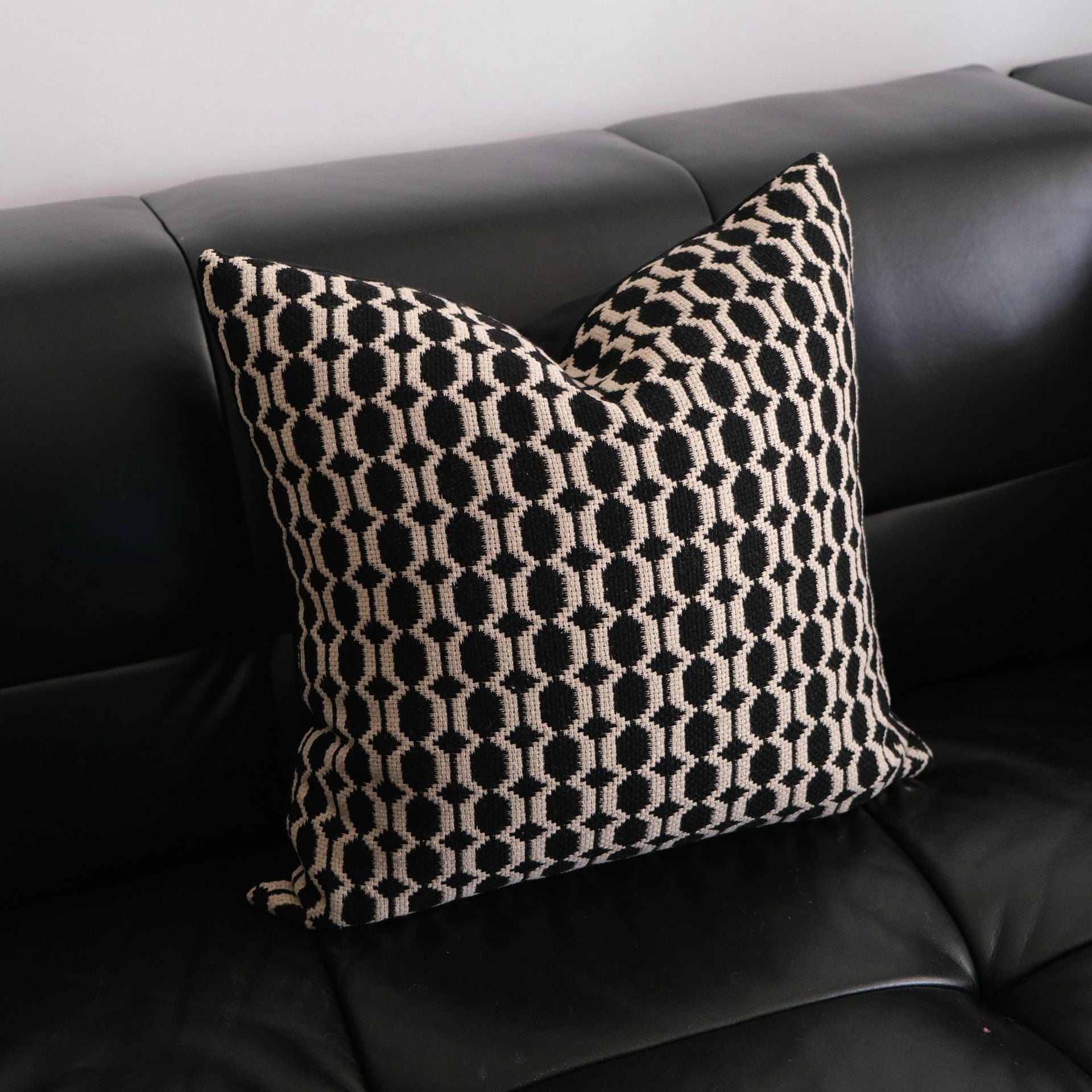 Graphite Grid Cushion Berriscent
