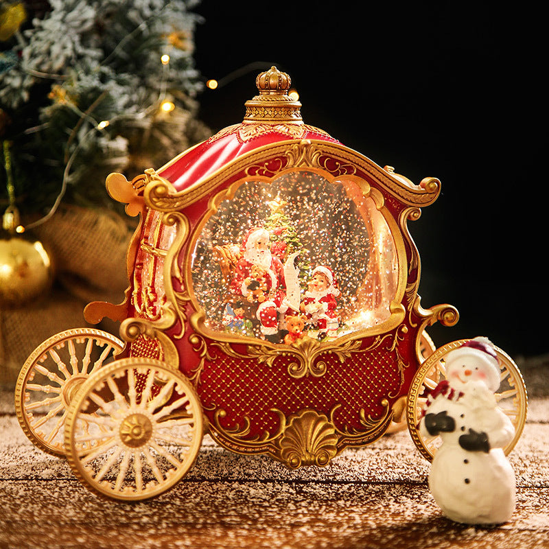 Royal Christmas Carriage Snow Globe with Lights & Music Berriscent