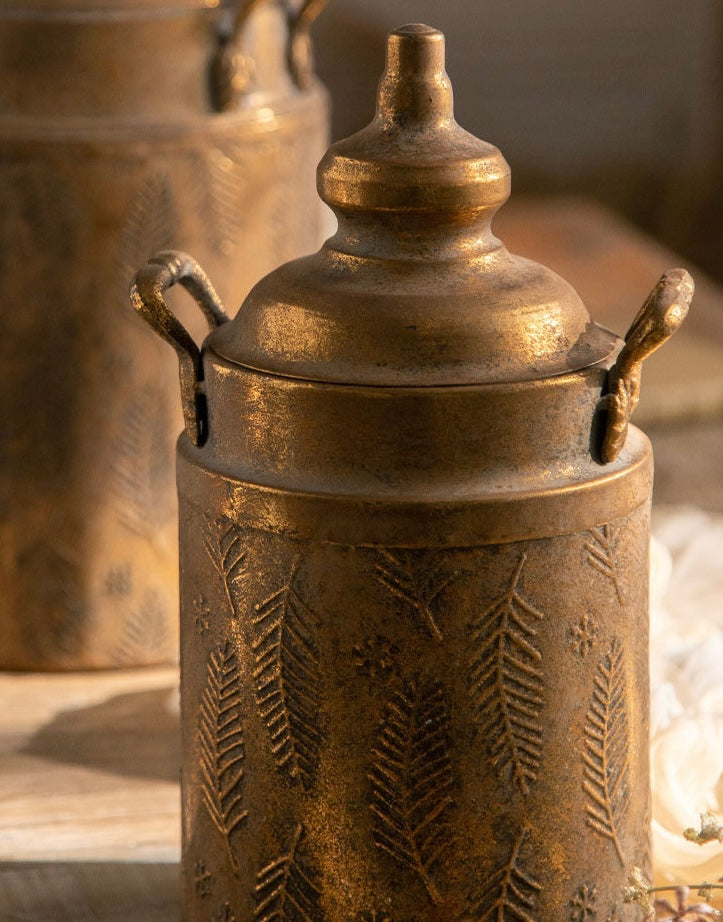 Golden Embossed Storage Jars Berriscent